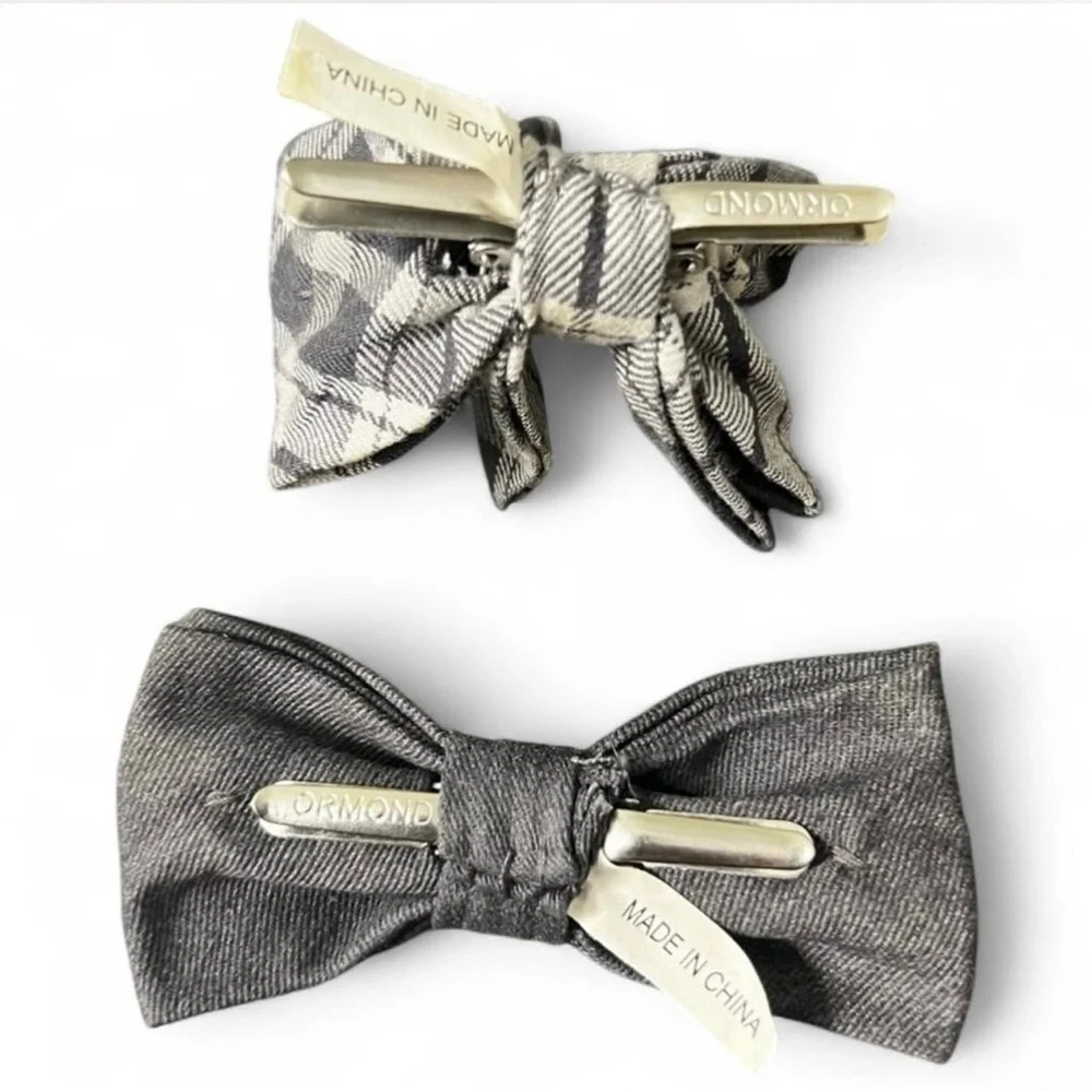 Kids Bow Tie Set - Gray, Blue, and Navy
